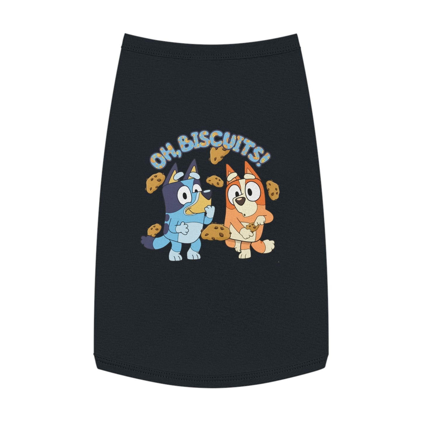 Princess Grace BLUEY Funny Pet Tank Top with 'Oh, Biscuits!' Design Perfect for Dog Lovers