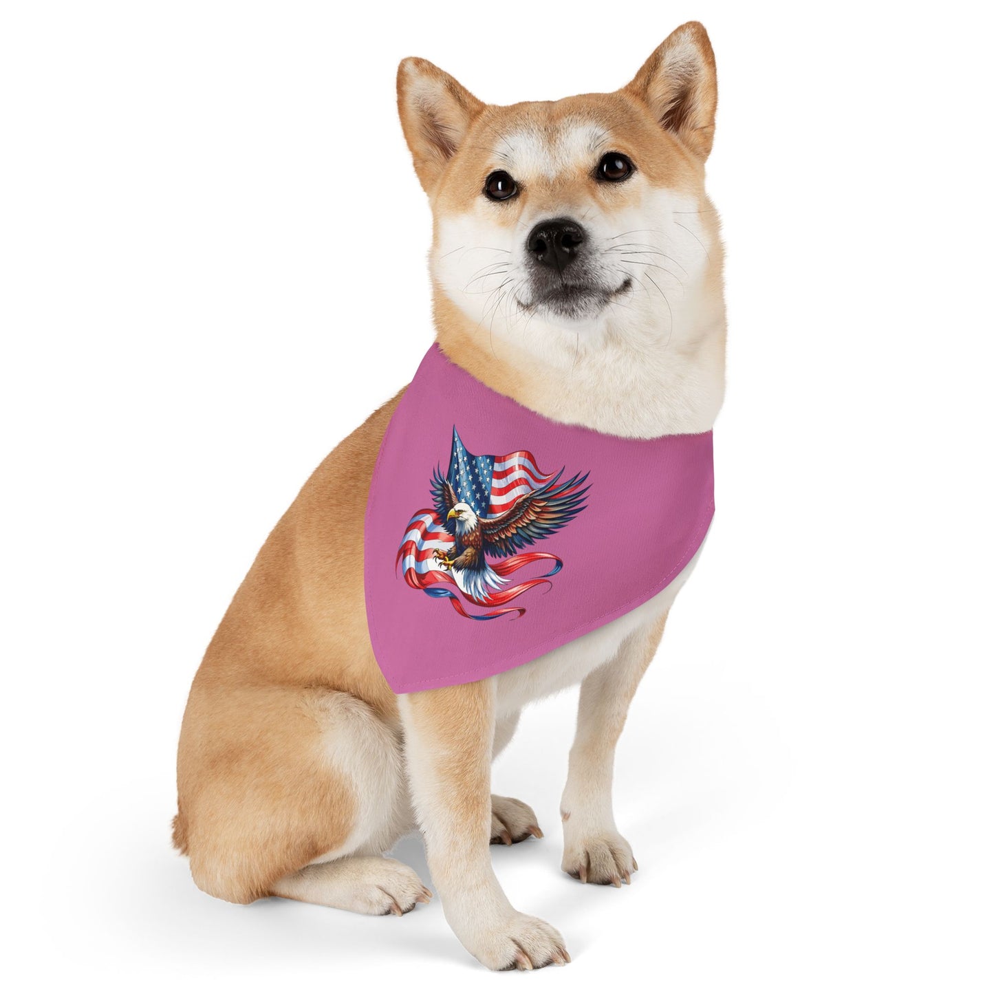 Princess Grace Patriotic Eagle Pet Bandana Collar Perfect for Independence Day & Summer Celebrations