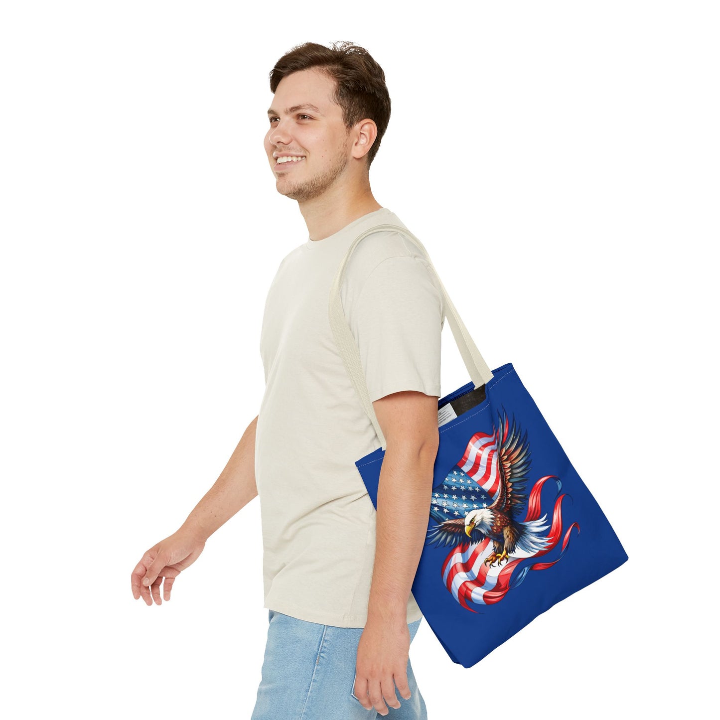 Princess Grace Patriotic Eagle Tote Bag American Flag Design