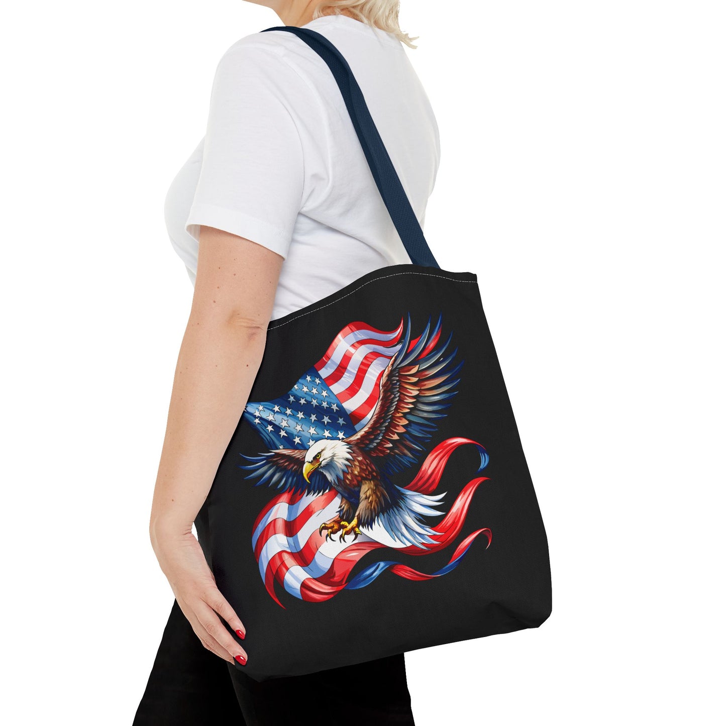 Princess Grace Patriotic Eagle Tote Bag Perfect for Fourth of July and Memorial Day