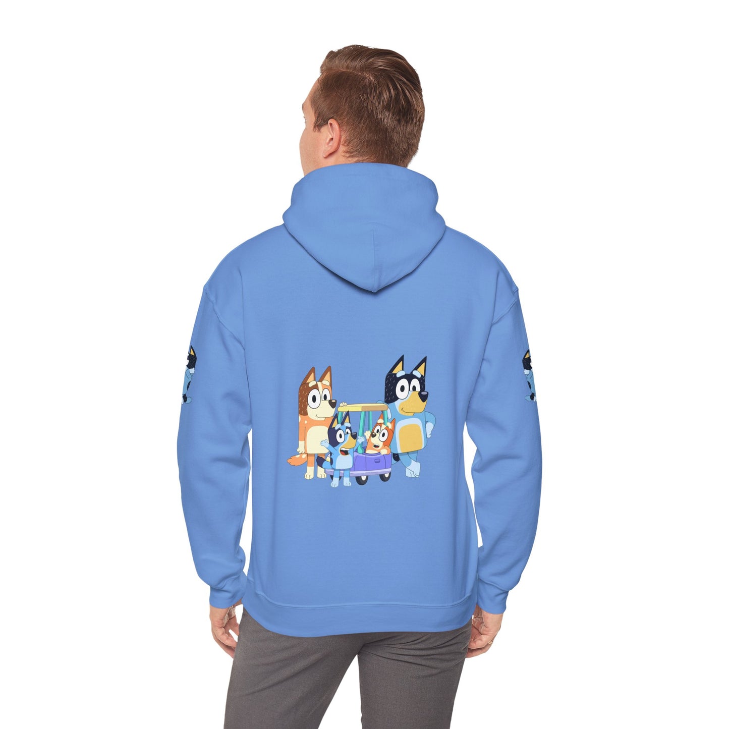 Princess Grace Bluey Fun Family Cartoon Hoodie - Unisex Heavy Blend with Playful Characters