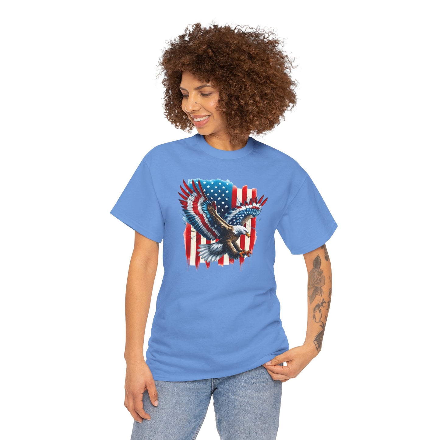 Princess Grace Patriotic Eagle Unisex Heavy Cotton Tee