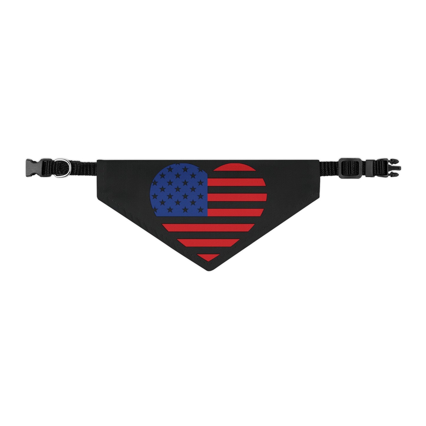 Princess Grace Patriotic Pet Bandana Collar American Flag Heart Design for Dogs