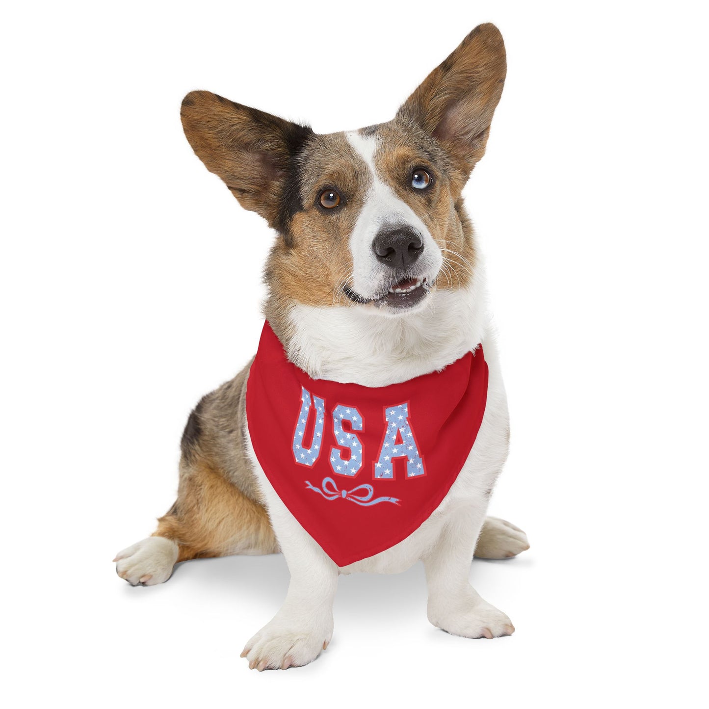 Princess Grace USA Pet Bandana Collar Patriotic Dog Accessory for Holidays & Celebrations
