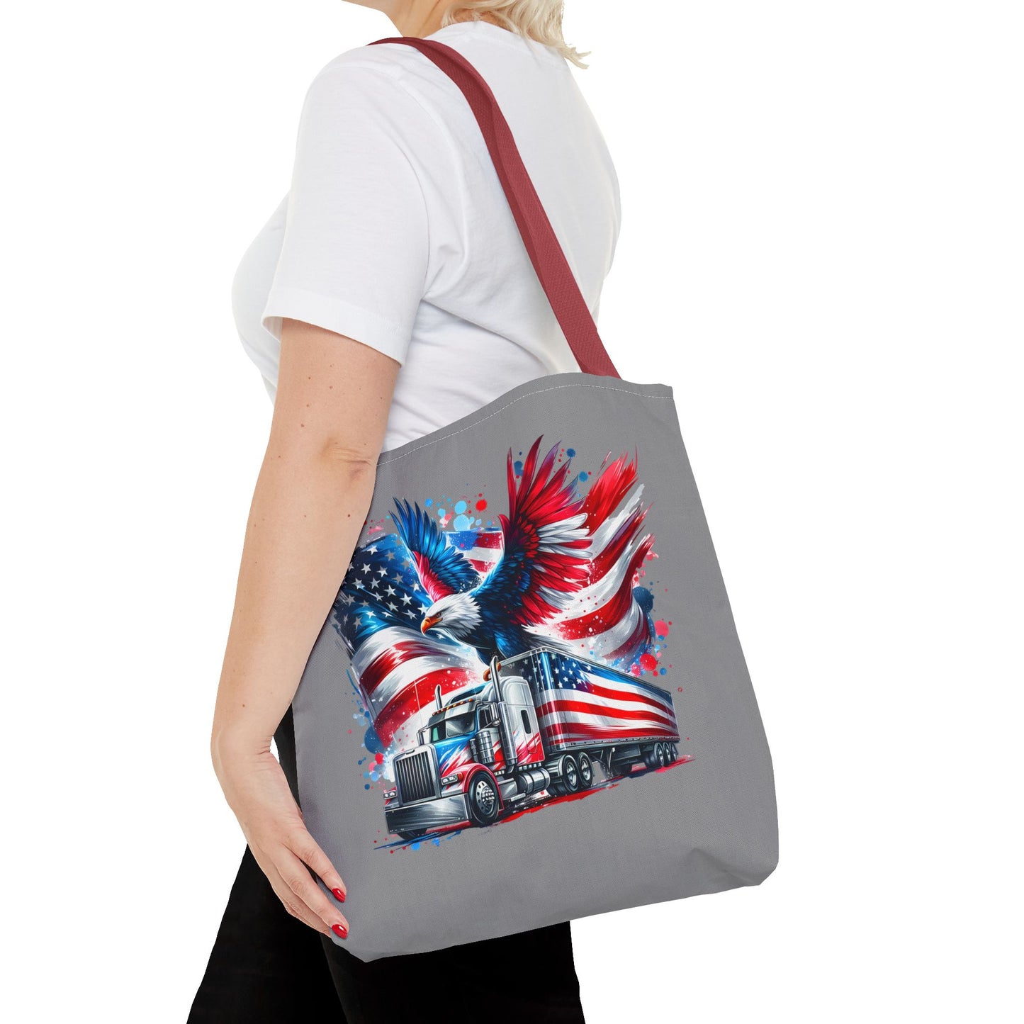 Princess Grace Patriotic Eagle Truck Tote Bag Perfect for Independence Day & Everyday Use