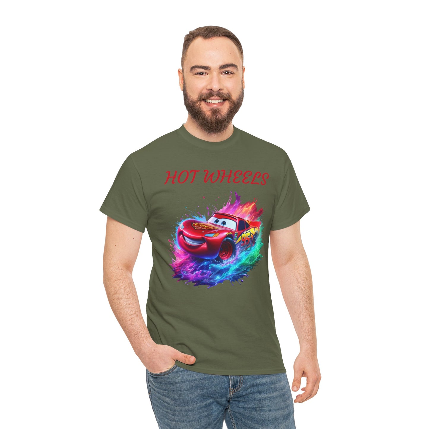 Princess Grace Hot Wheels Unisex Heavy Cotton Tee Vibrant Racing Graphic T-Shirt