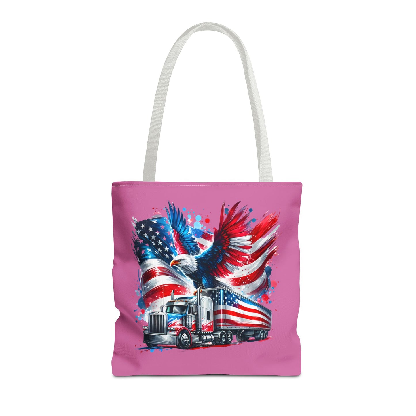 Princess Grace Patriotic Eagle Truck Tote Bag American Flag Design for Truck Enthusiasts