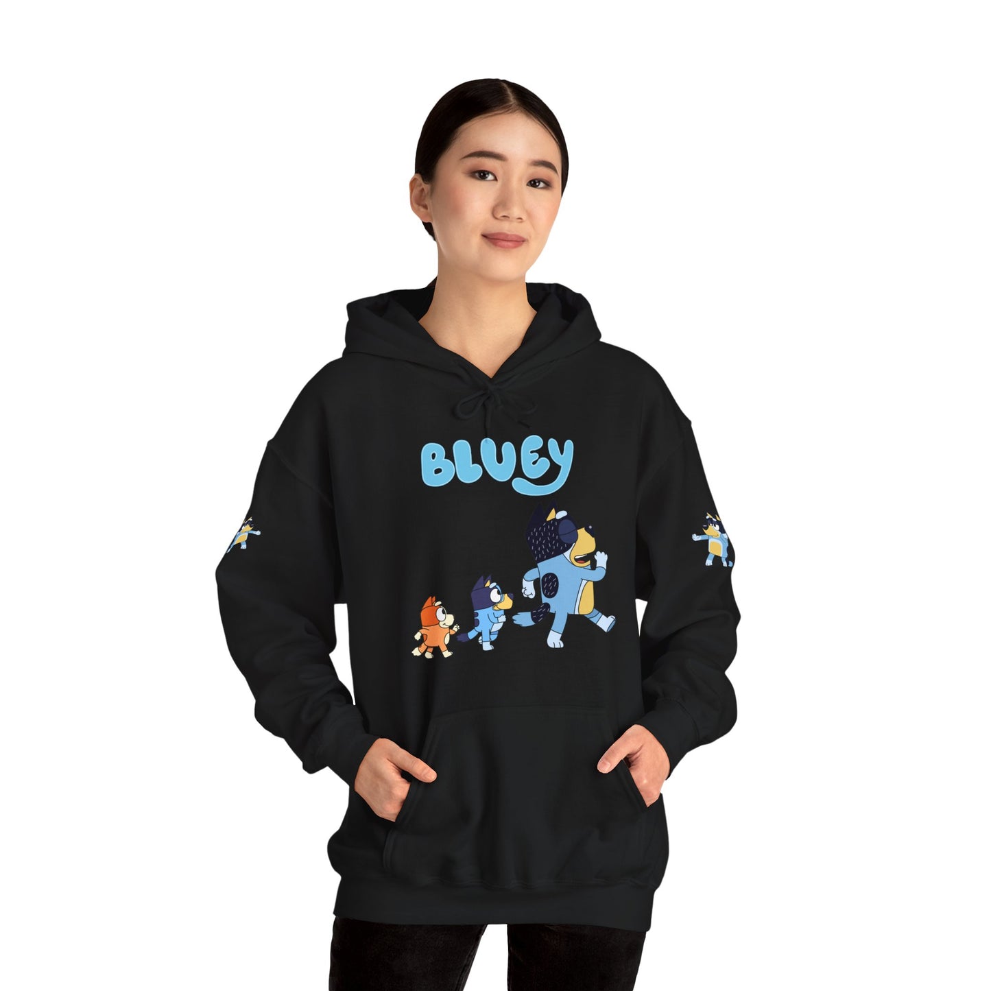 Princess Grace Bluey Unisex Hoodie Cozy Cartoon Sweatshirt for Kids & Adults
