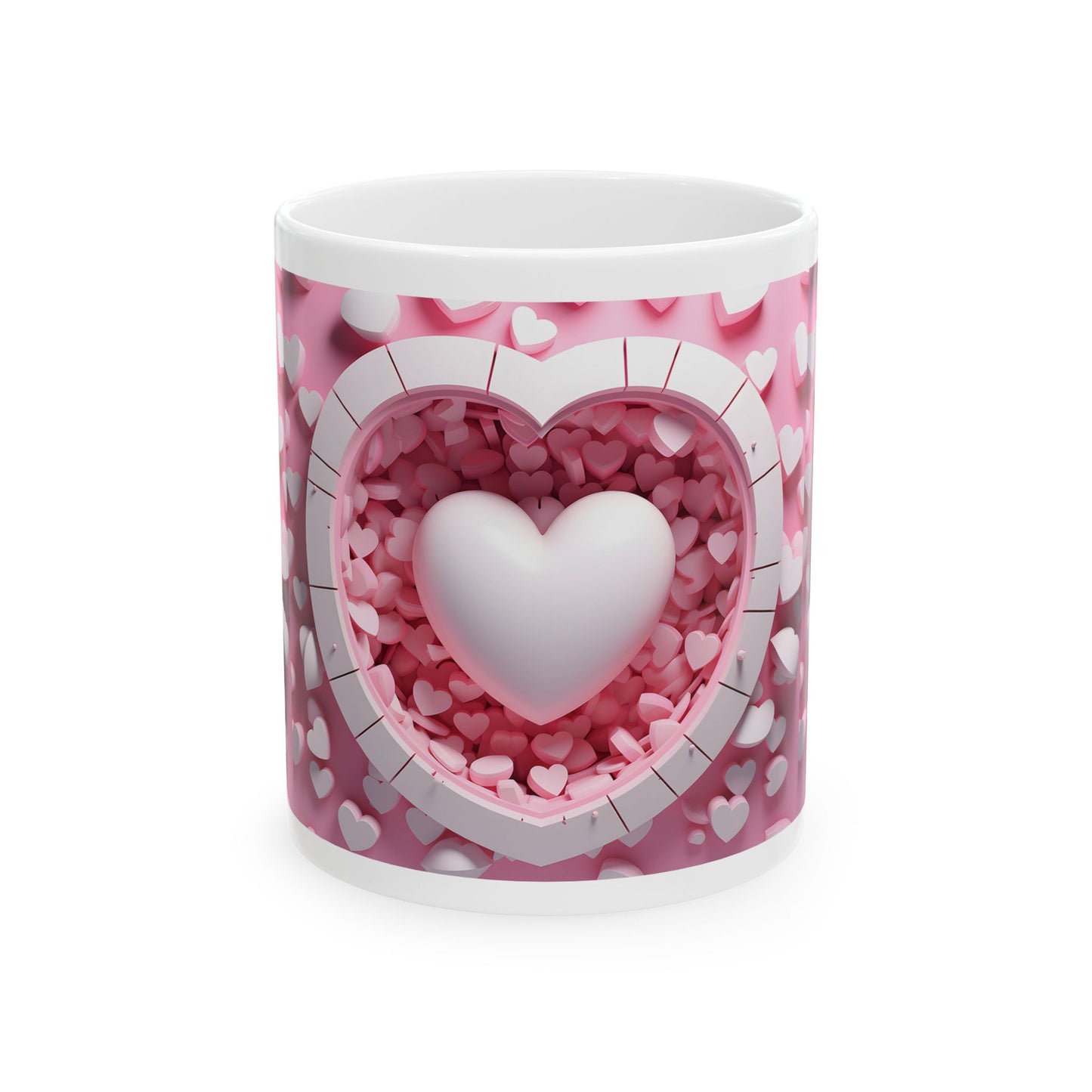Princess Grace Heart Shaped Love Ceramic Mug Perfect Gift for Valentine's Day or Special Occasions