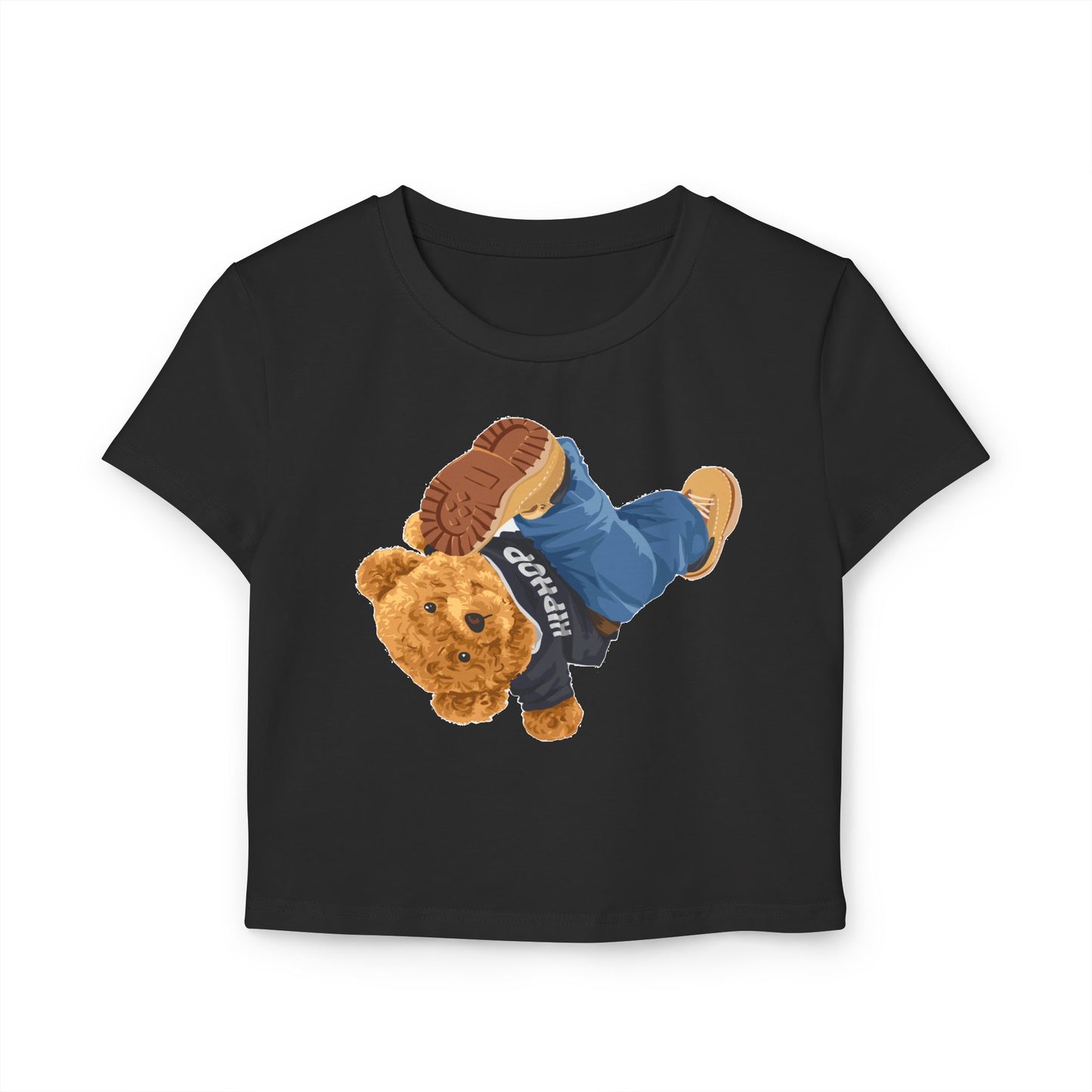 Princess Grace Cute Cartoon Bear Women's Baby Tee Perfect for Casual Style & Gifts
