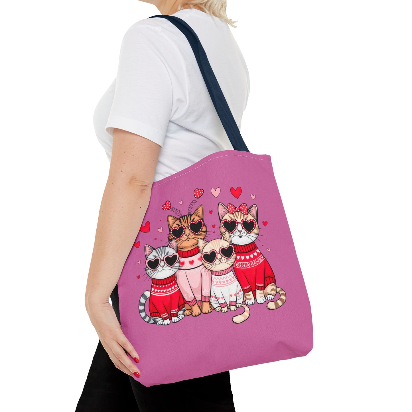 Princess Grace Cute Cat Lover Tote Bag Stylish Pet Themed Pink Bag for Animal Lovers
