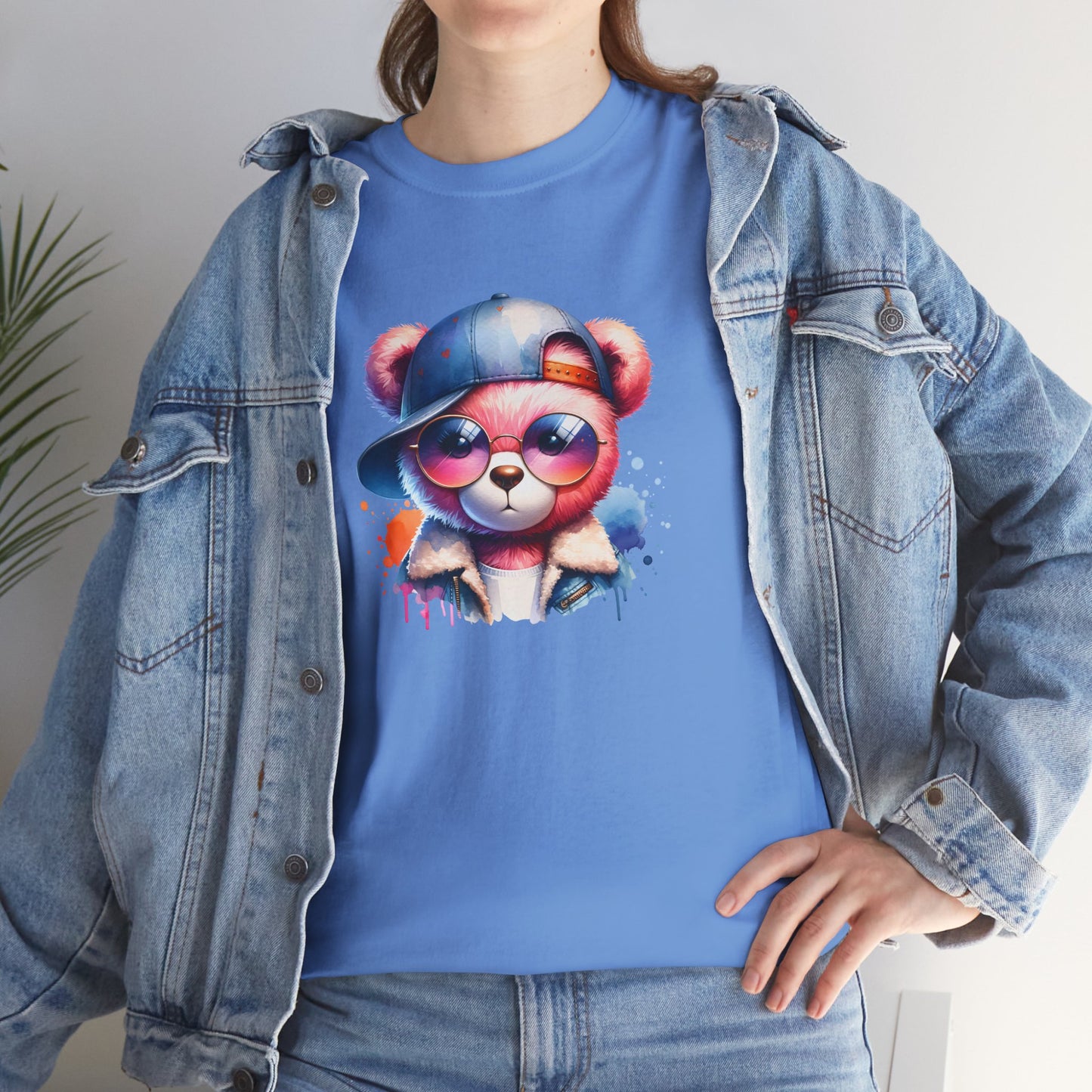 Princess Grace Cool Bear Graphic Unisex Heavy Cotton Tee Trendy Streetwear T-Shirt