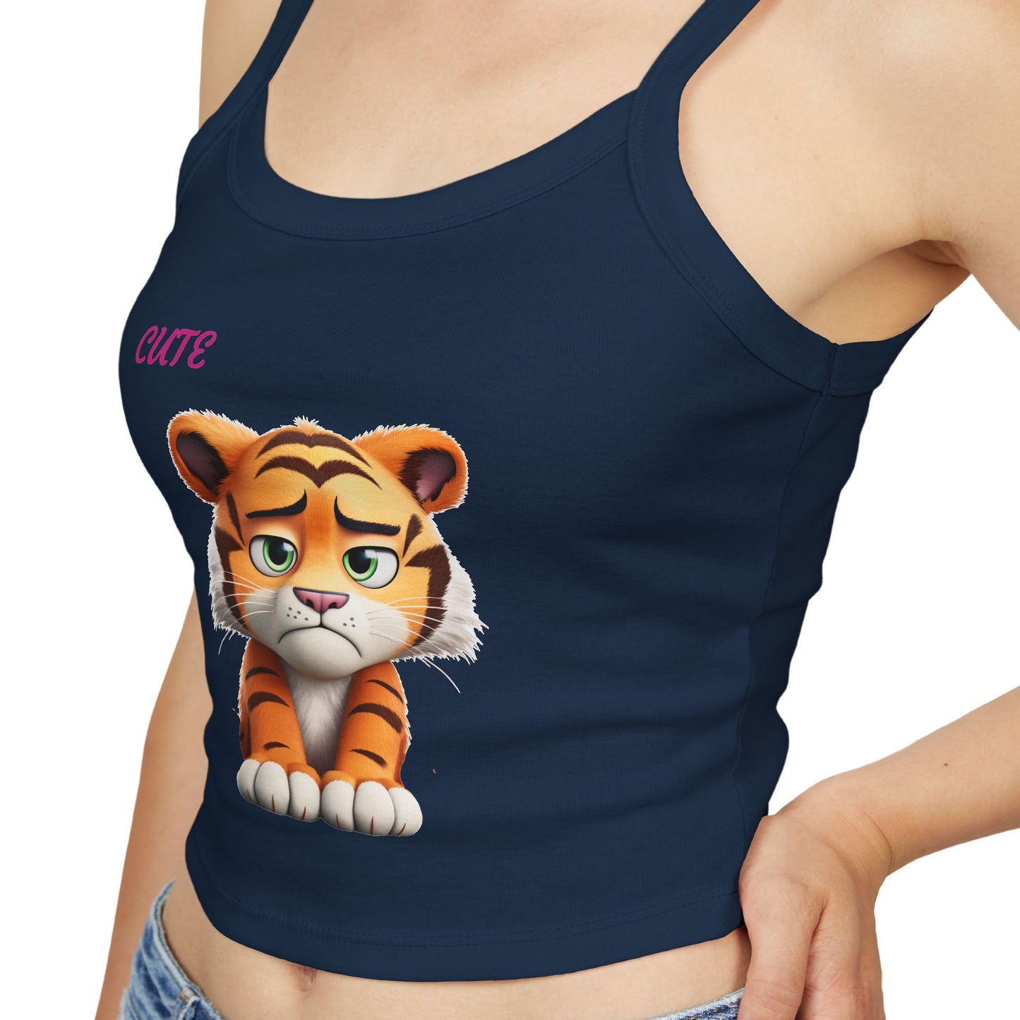 Princess Grace Cute Tiger Graphic Women's Spaghetti Strap Tank Top