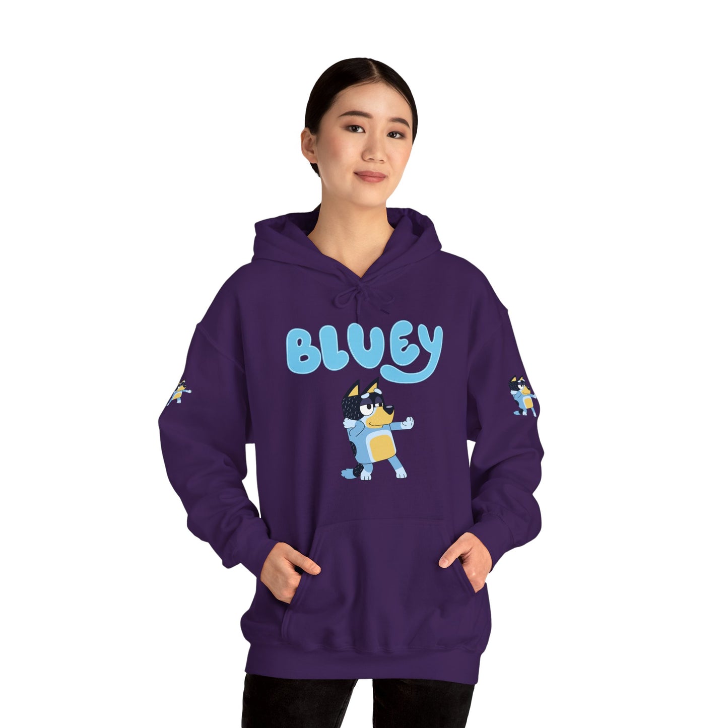 Princess Grace Cute Bluey Hoodie for Kids & Adults Unisex Heavy Blend Sweatshirt with Adorable Character Design