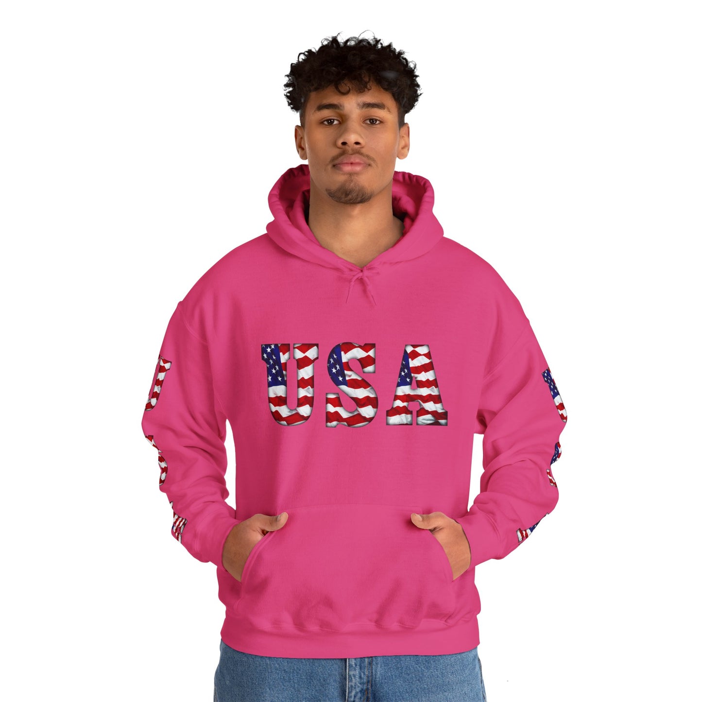 Princess Grace Patriotic USA Unisex Hooded Sweatshirt Heavy Blend for Comfort