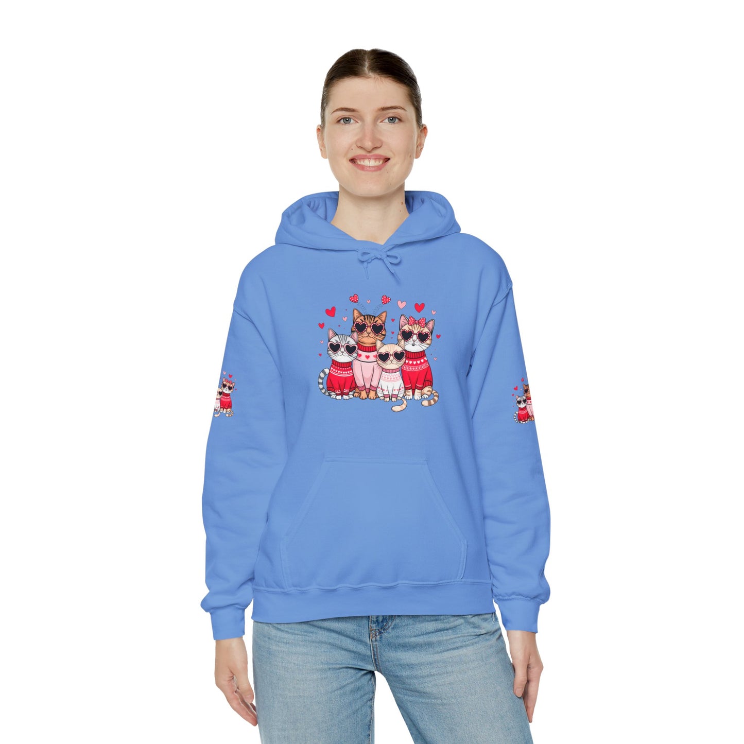 Princess Grace Cute Cat Lovers Hoodie with Heart Design