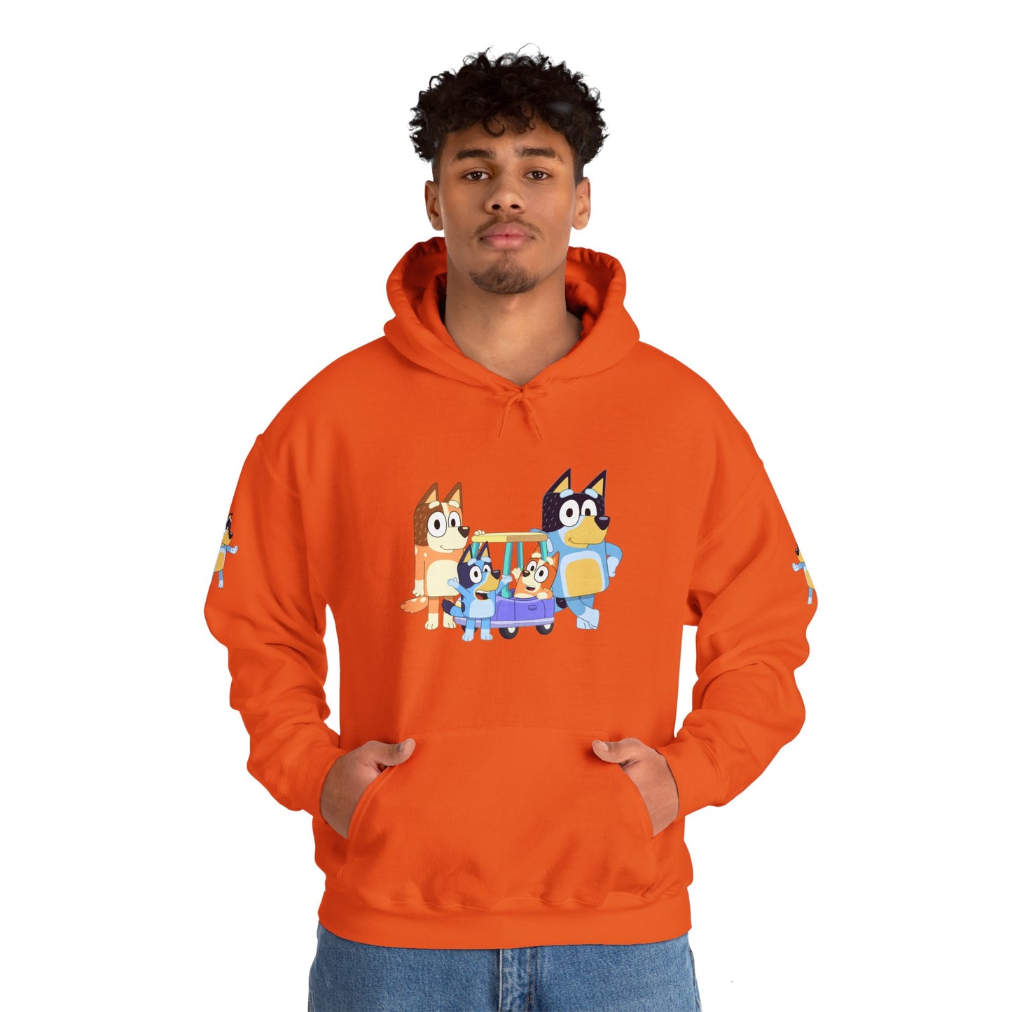Princess Grace Bluey Fun Family Cartoon Hoodie - Unisex Heavy Blend with Playful Characters