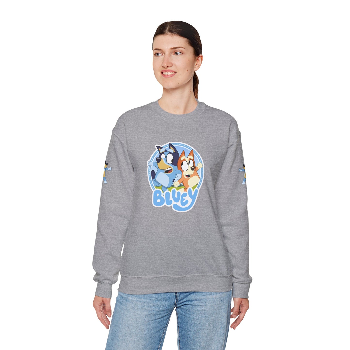 Princess Grace Bluey Friends Unisex Crewneck Sweatshirt Cozy Cartoon Apparel for Kids & Adults