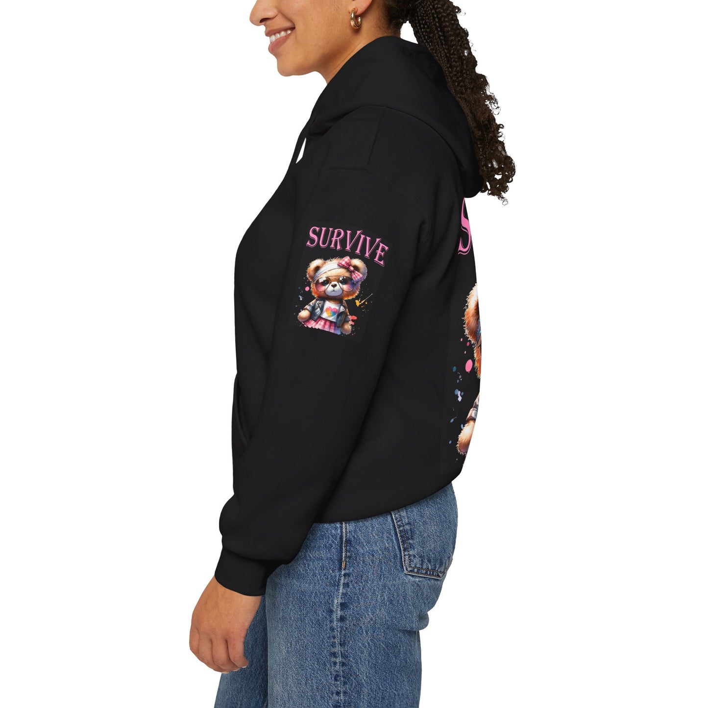 Princess Grace Survive Bear Hoodie Unisex Heavy Blend Sweatshirt