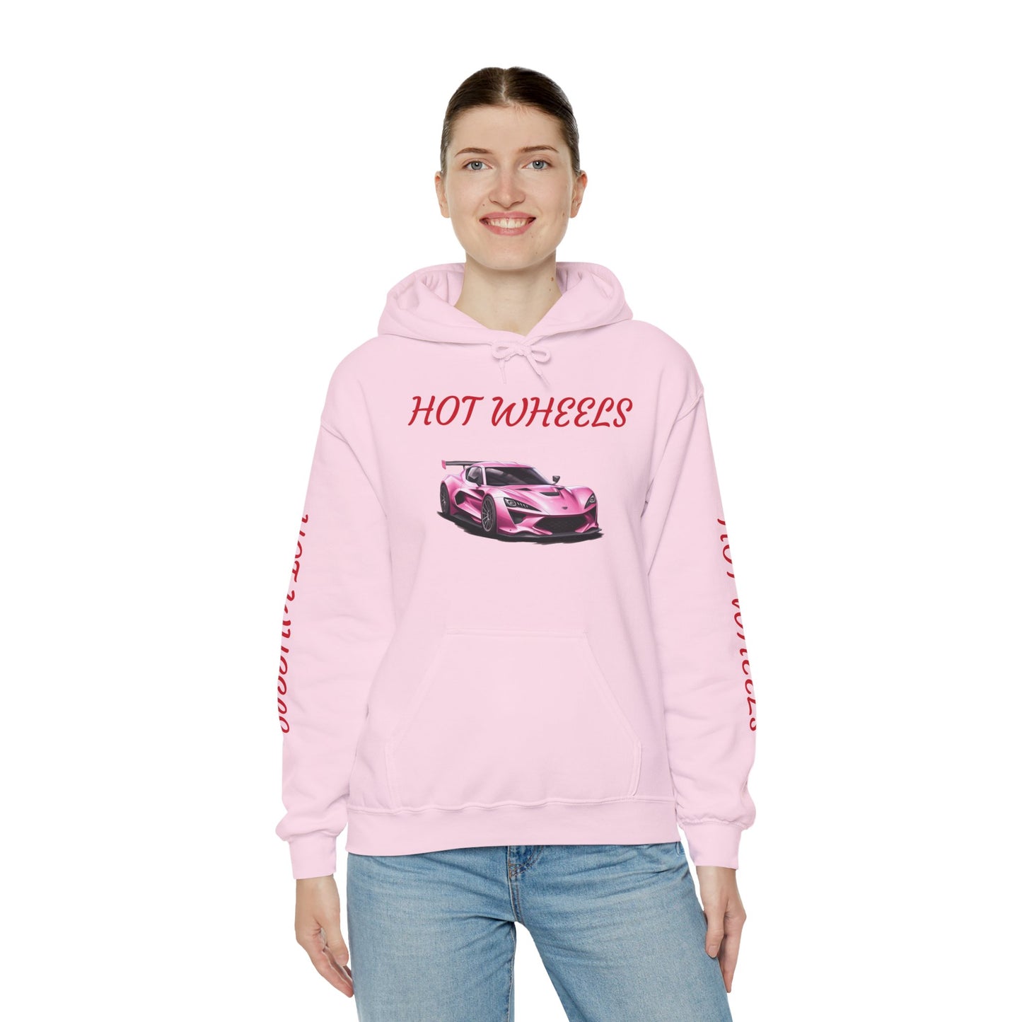 Princess Grace Hot Wheels Unisex Hoodie Stylish Pink Racing Car Design