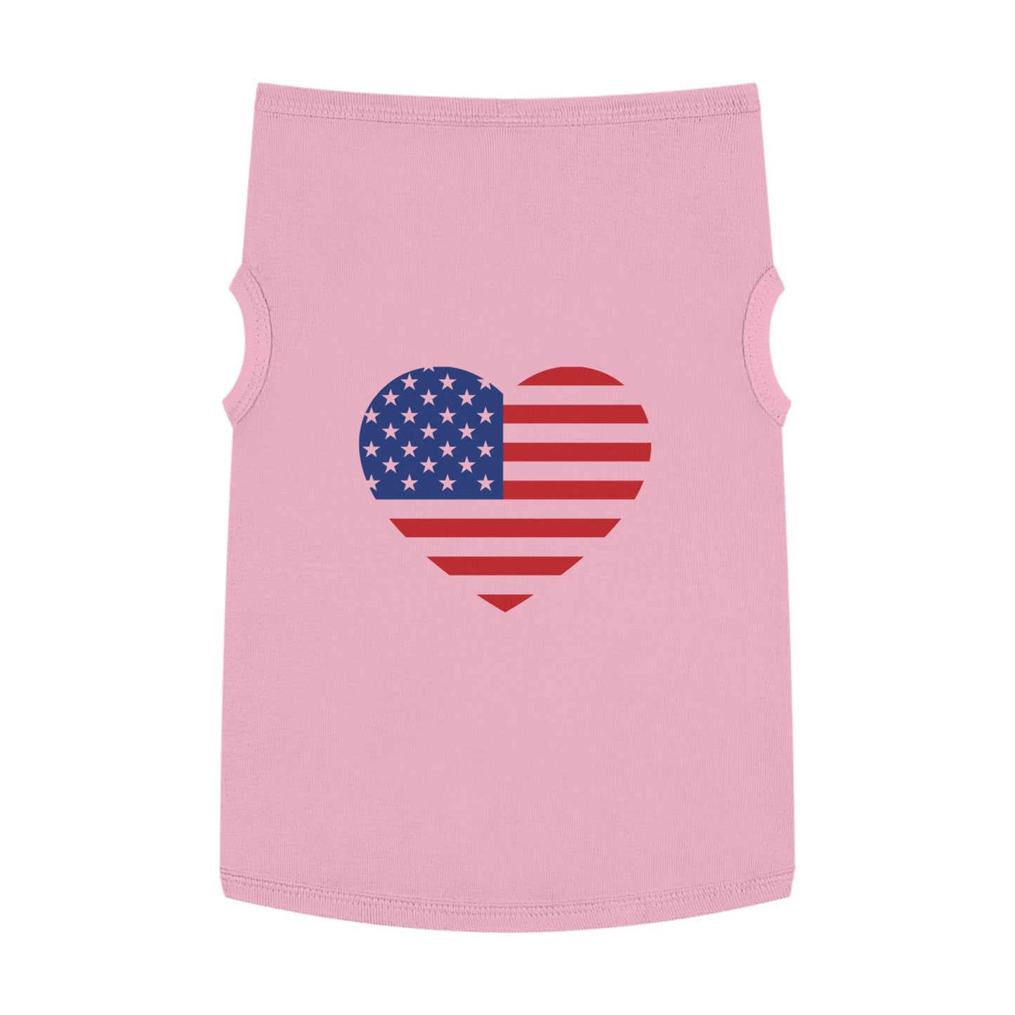 Princess Grace USA Flag Heart Pet Tank Top Patriotic Dog Apparel for Independence Day