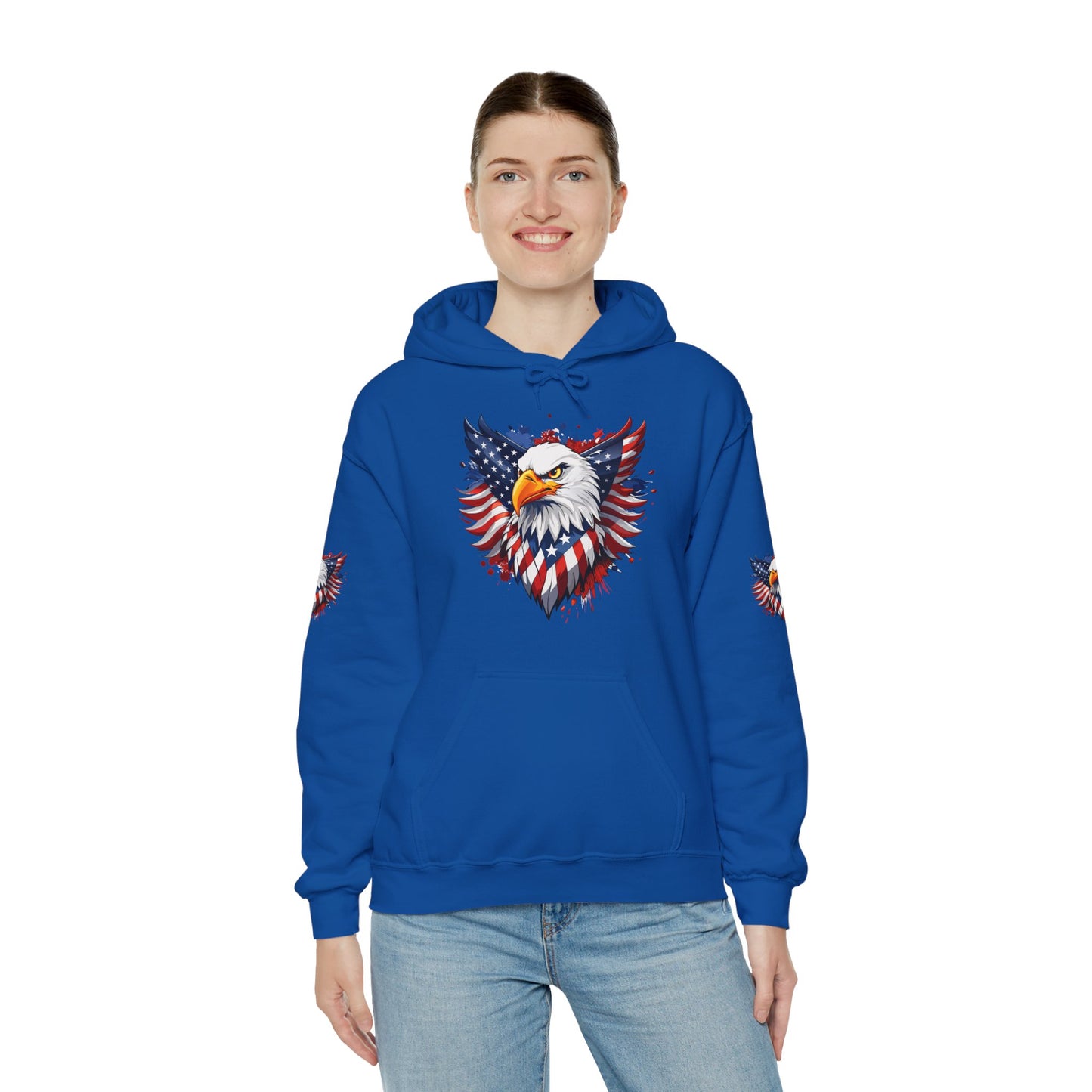 Princess Grace Patriotic Eagle Hoodie Unisex Heavy Blend Hooded Sweatshirt
