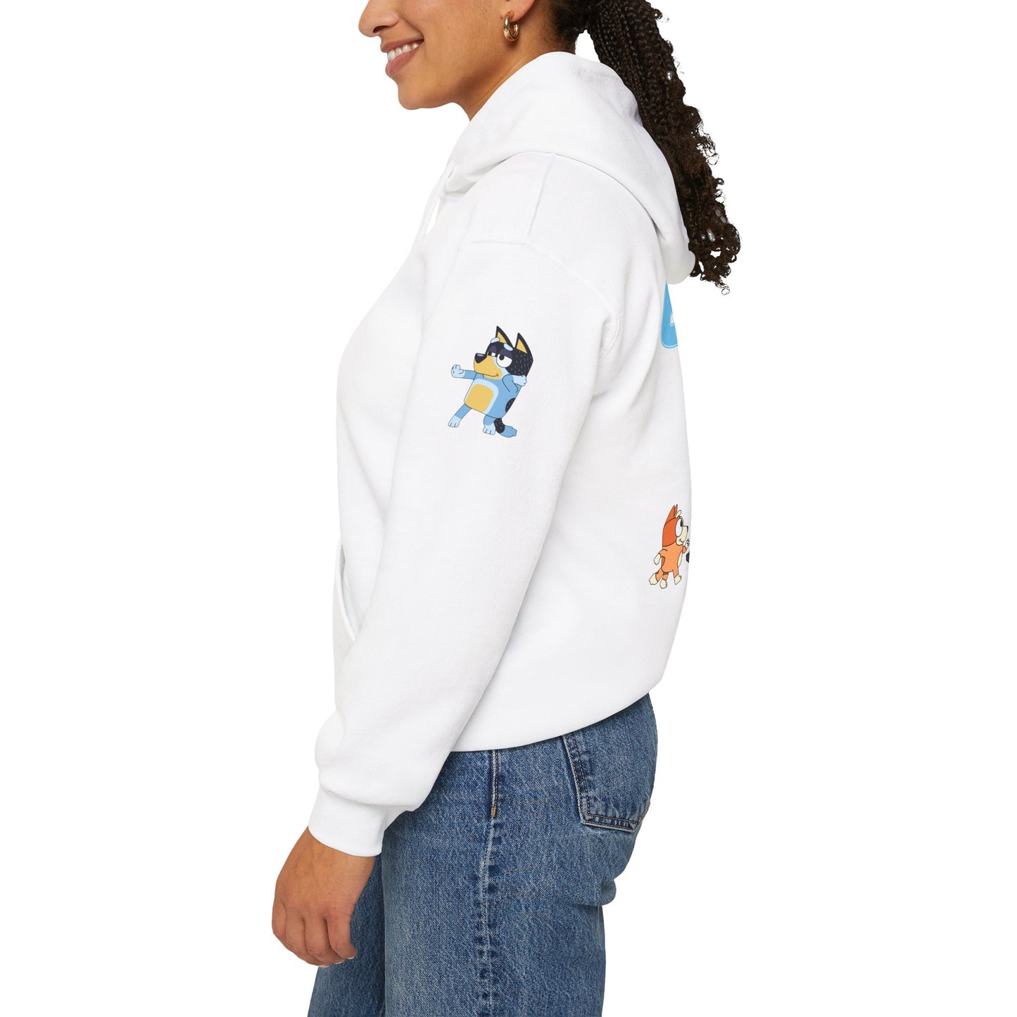 Princess Grace Bluey Unisex Hoodie Cozy Cartoon Sweatshirt for Kids & Adults