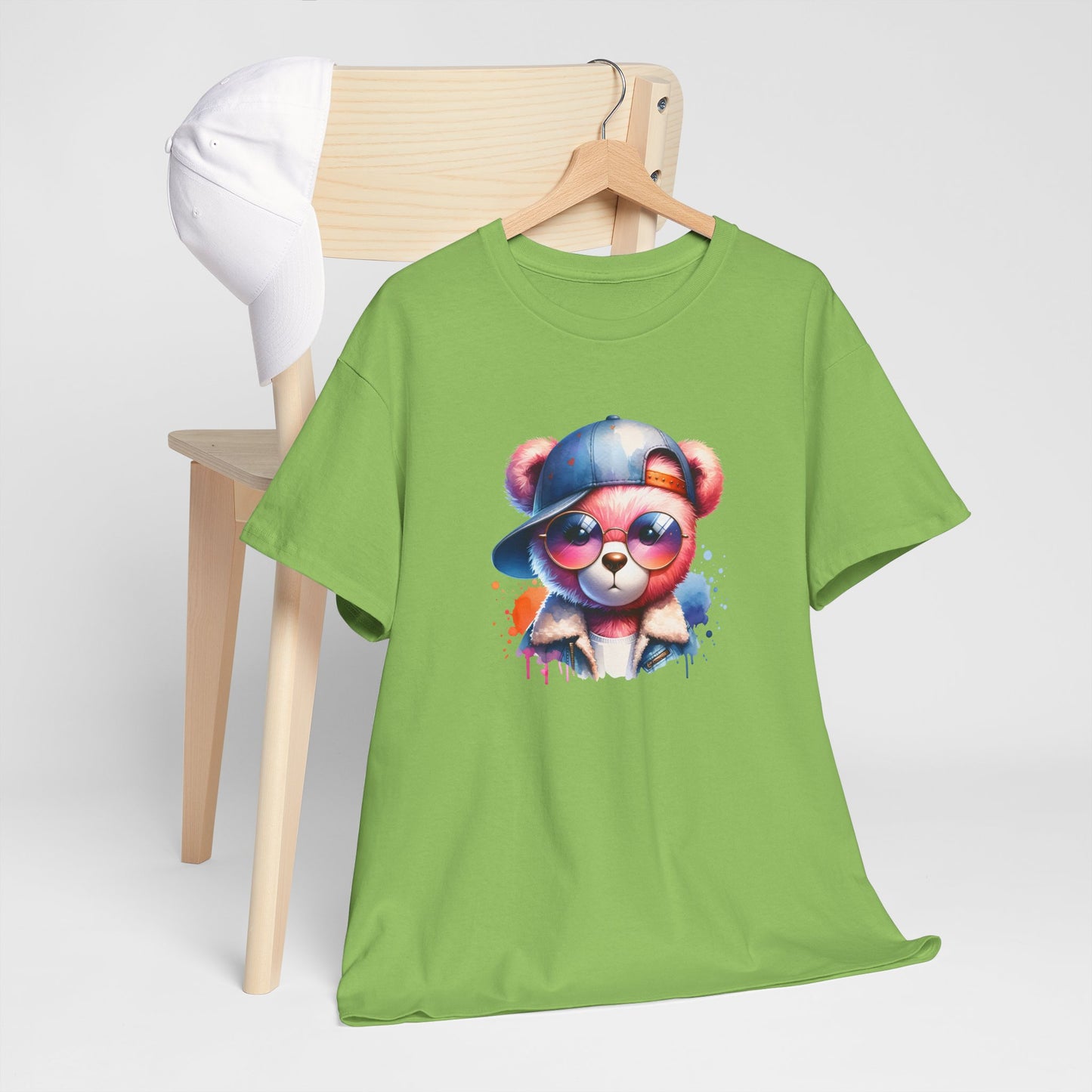 Princess Grace Cool Bear Graphic Unisex Heavy Cotton Tee Trendy Streetwear T-Shirt