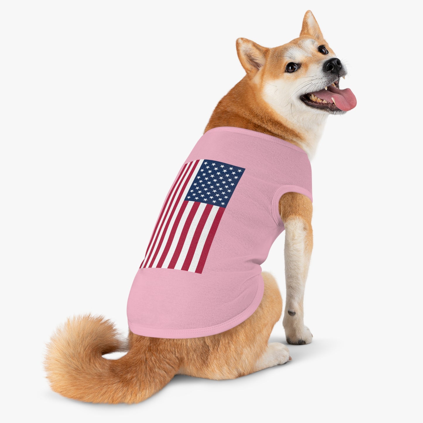 Princess Grace American Flag Pet Tank Top Comfortable Patriotic Apparel for Dogs
