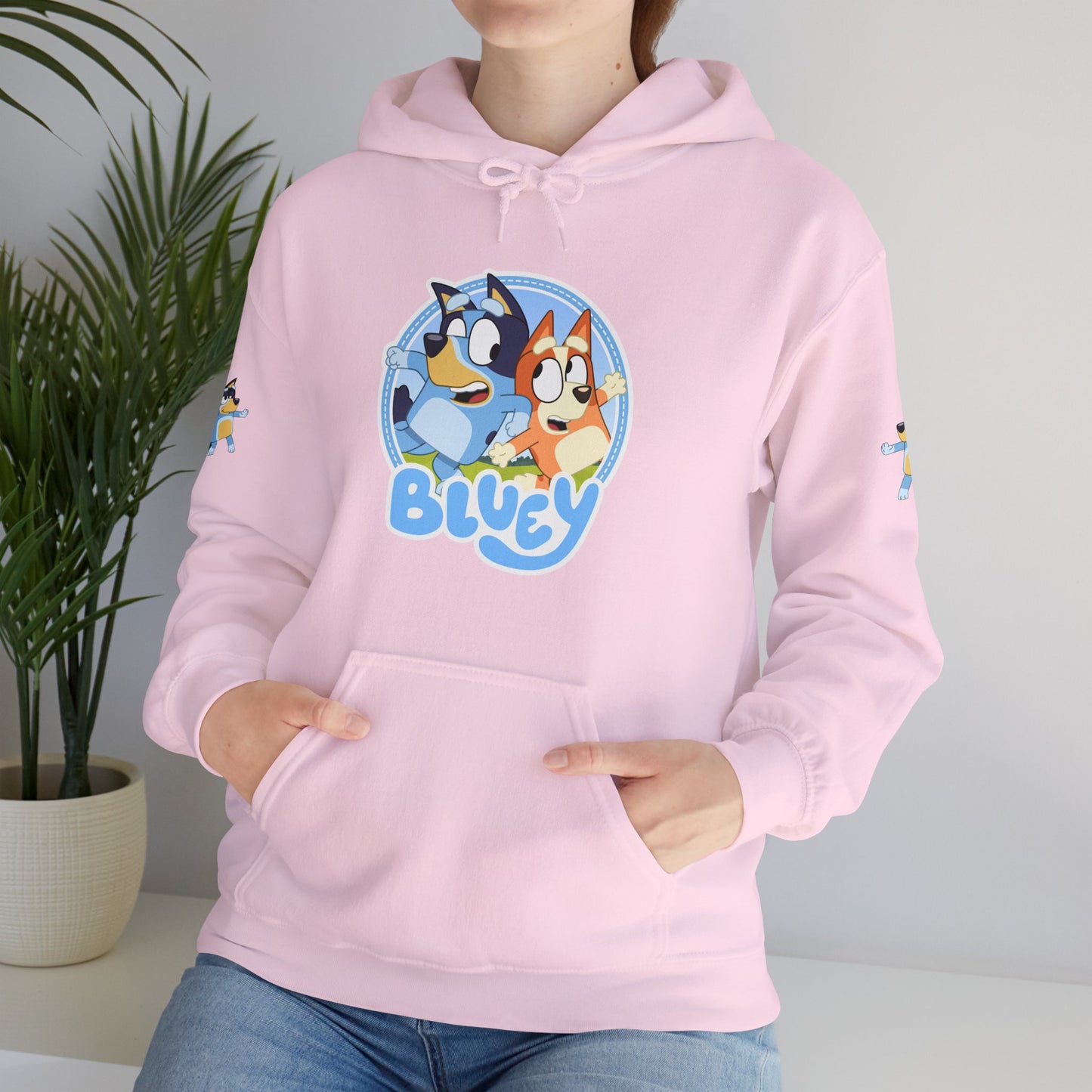 Princess Grace Bluey Unisex Heavy Blend Hoodie Cozy Cartoon Sweatshirt for Kids & Adults