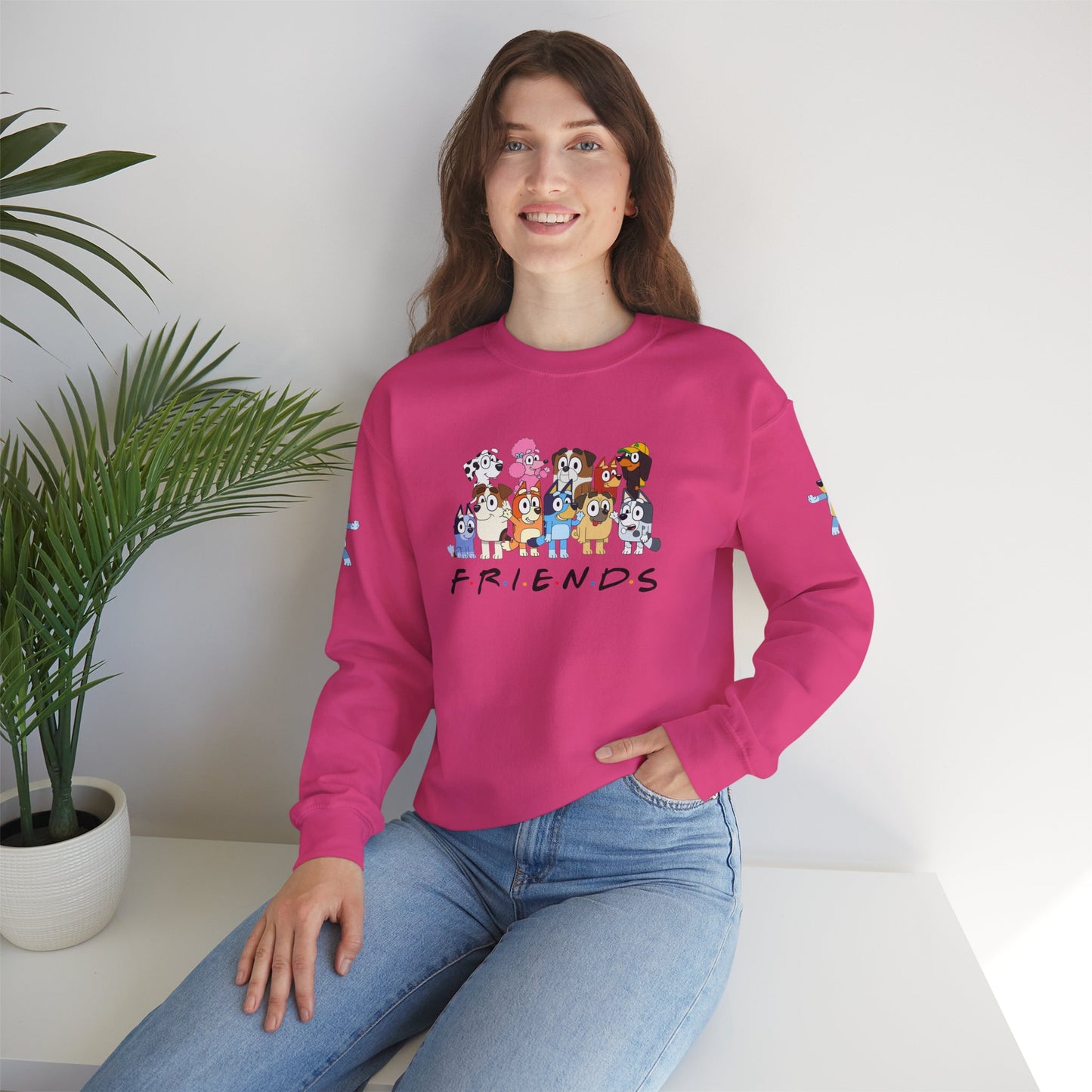 Princess Grace Bluey Friends Inspired Unisex Heavy Blend Crewneck Sweatshirt Cozy Cartoon Vibes