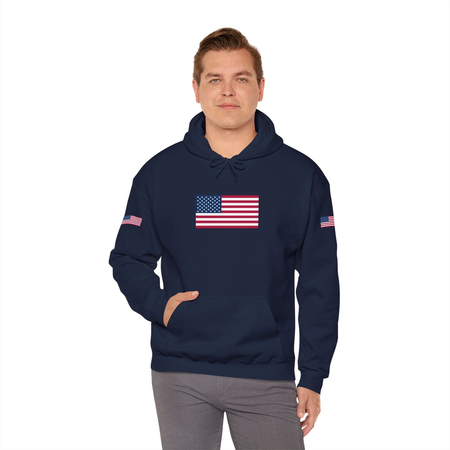 Princess Grace Patriotic American Flag Hoodie Unisex Heavy Blend Sweatshirt