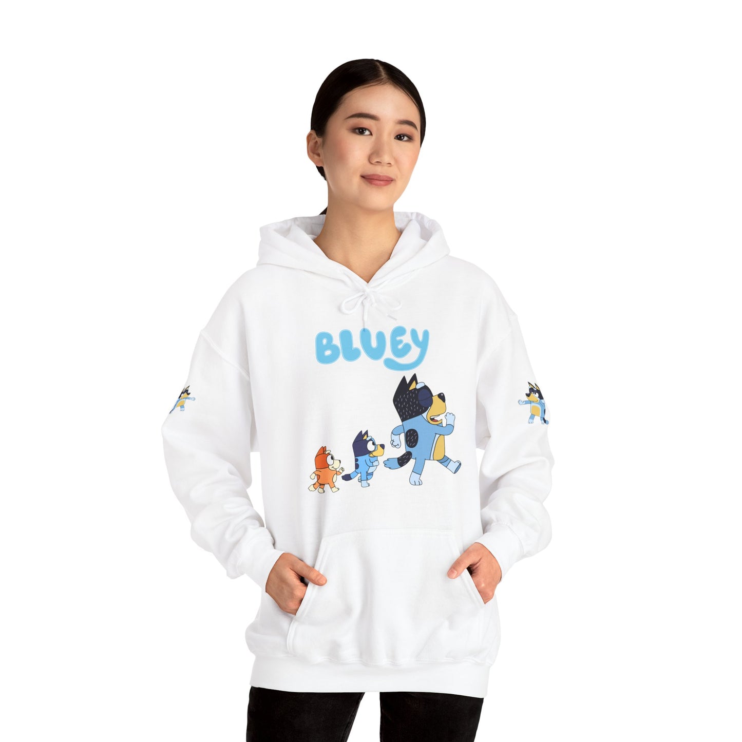 Princess Grace Bluey Unisex Hoodie Cozy Cartoon Sweatshirt for Kids & Adults