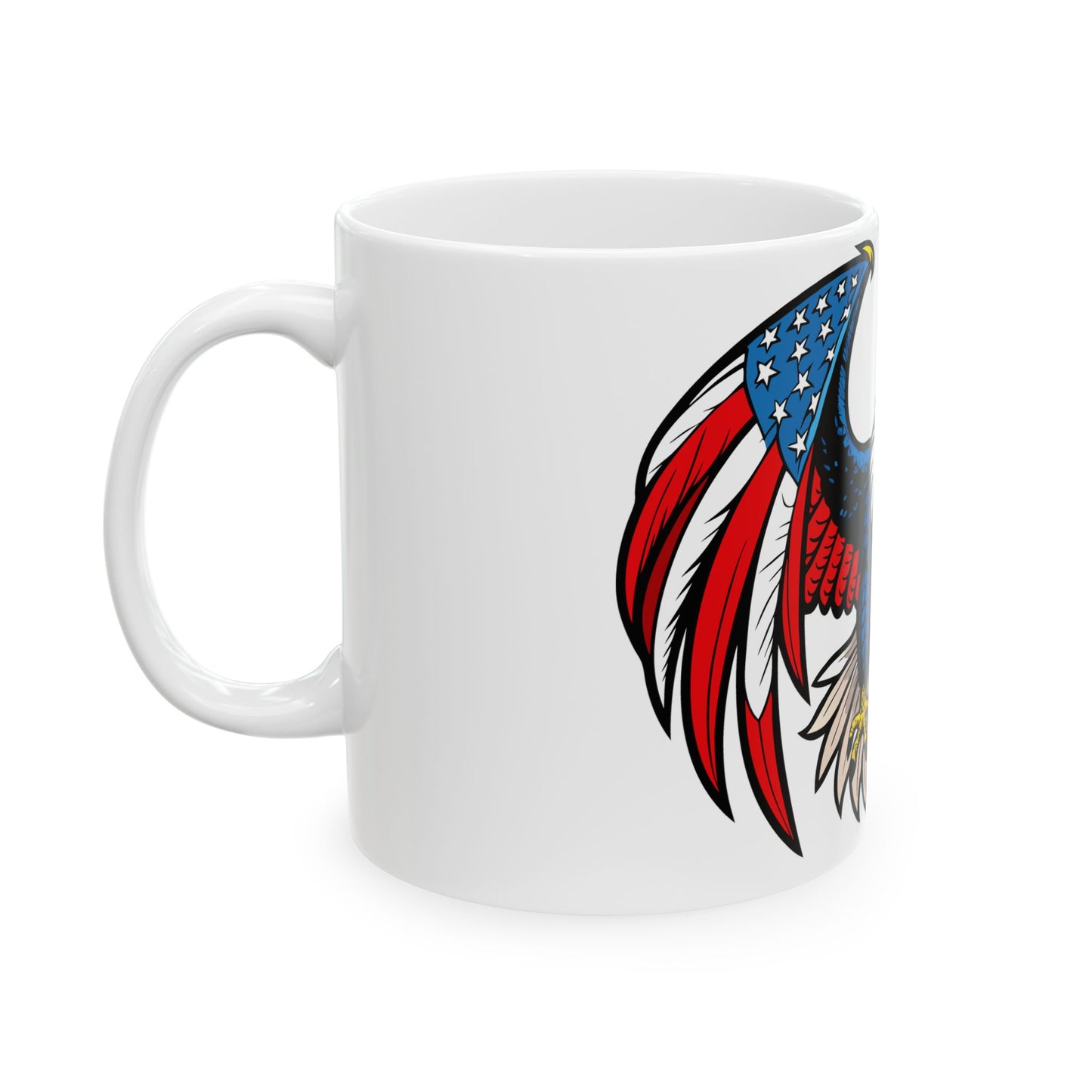 Princess Grace Patriotic Eagle Ceramic Mug 11oz & 15oz Sizes