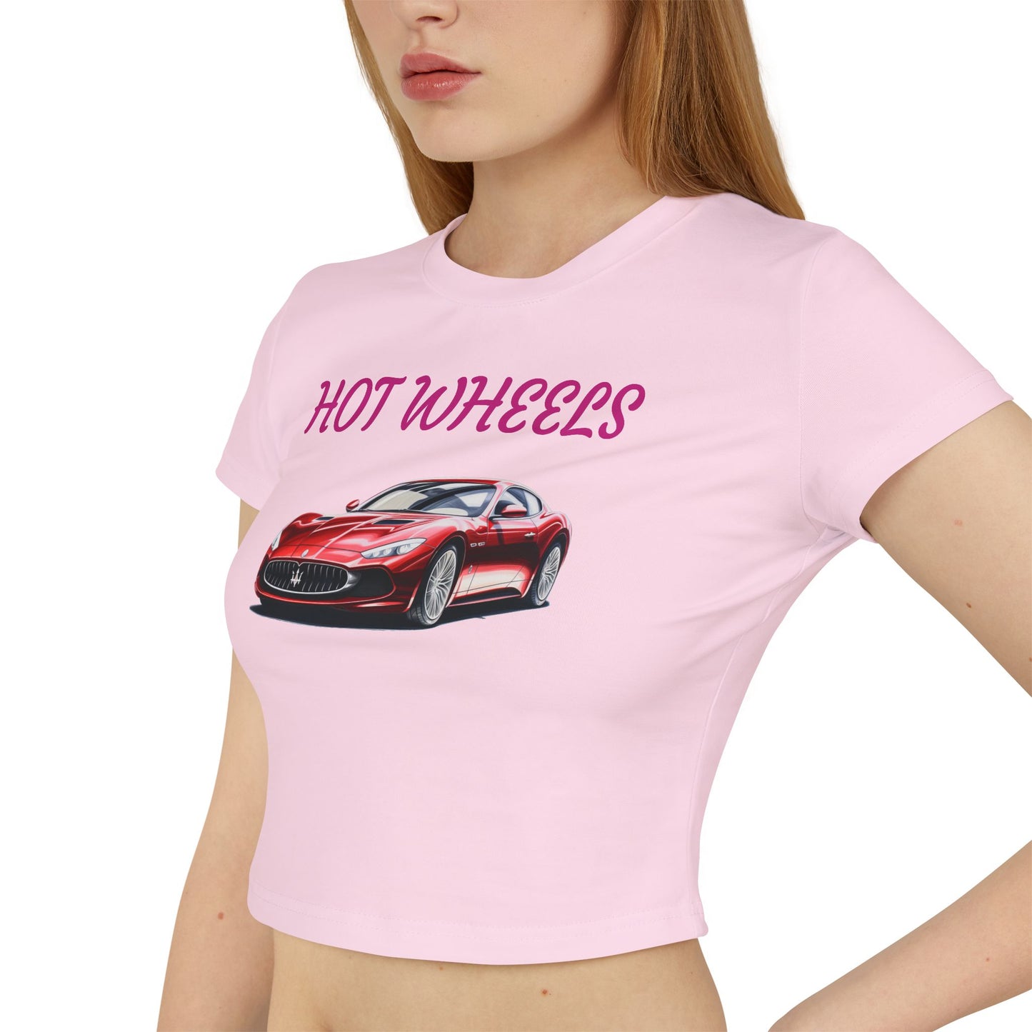 Princess Grace Hot Wheels Women's Baby Tee Sporty Graphic T-Shirt for Car Enthusiasts