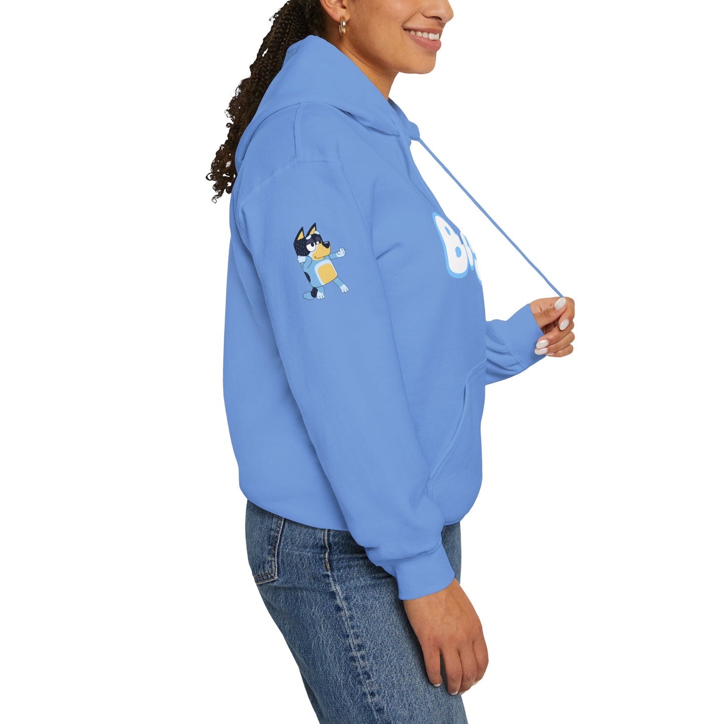 Princess Grace Bluey Unisex Heavy Blend Hoodie Cozy Cartoon Sweatshirt for Kids & Adults