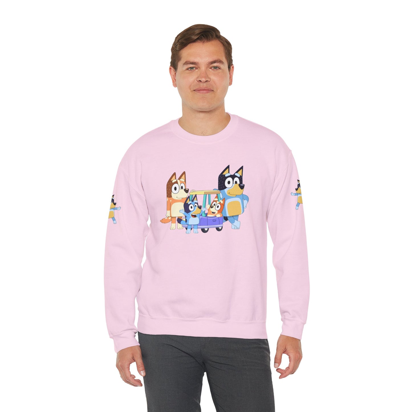 Princess Grace Bluey Cozy Cartoon Crewneck Sweatshirt for Kids and Families Perfect for Playtime and Pajama Days