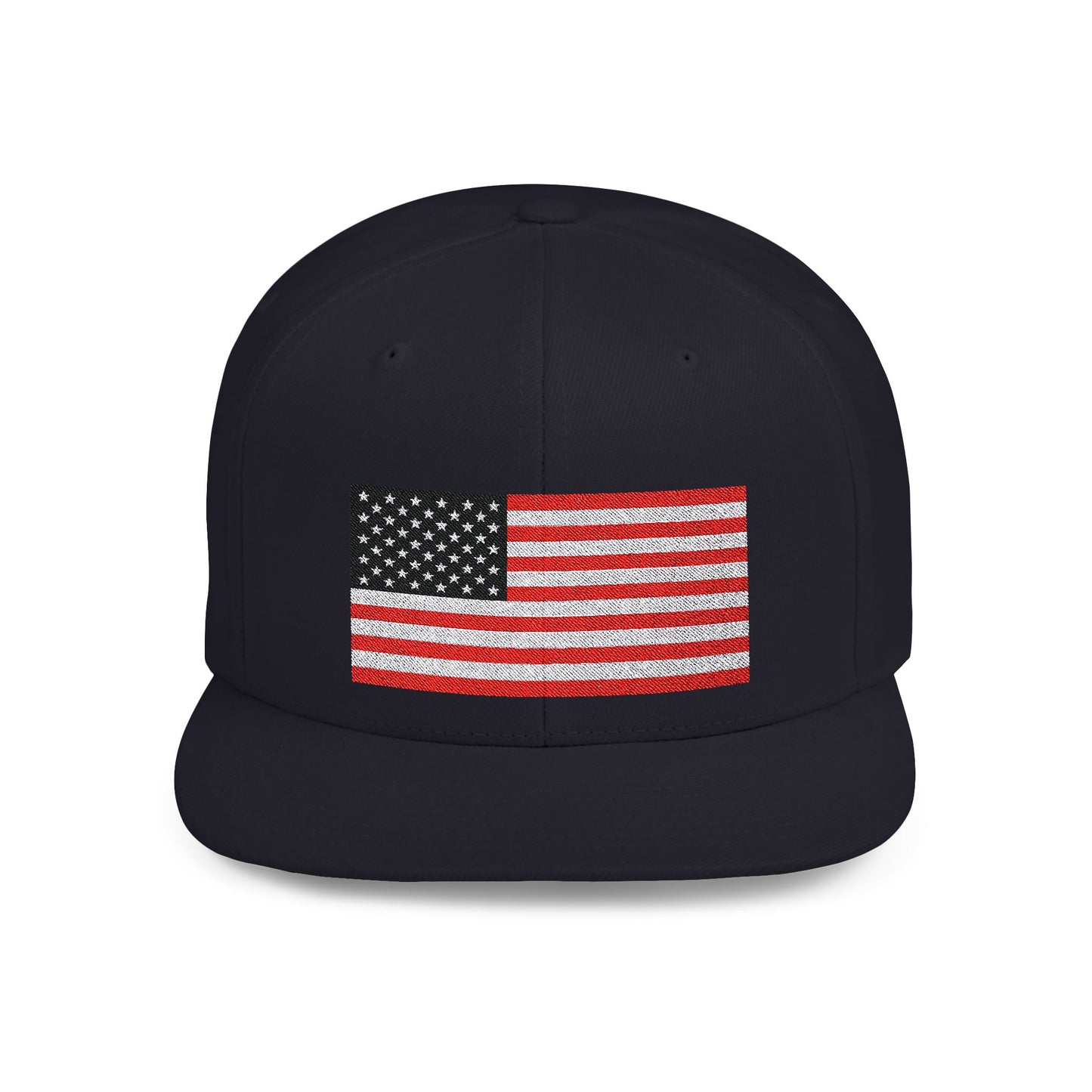 Princess Grace Patriotic Flat Bill Snapback Hat American Flag Design