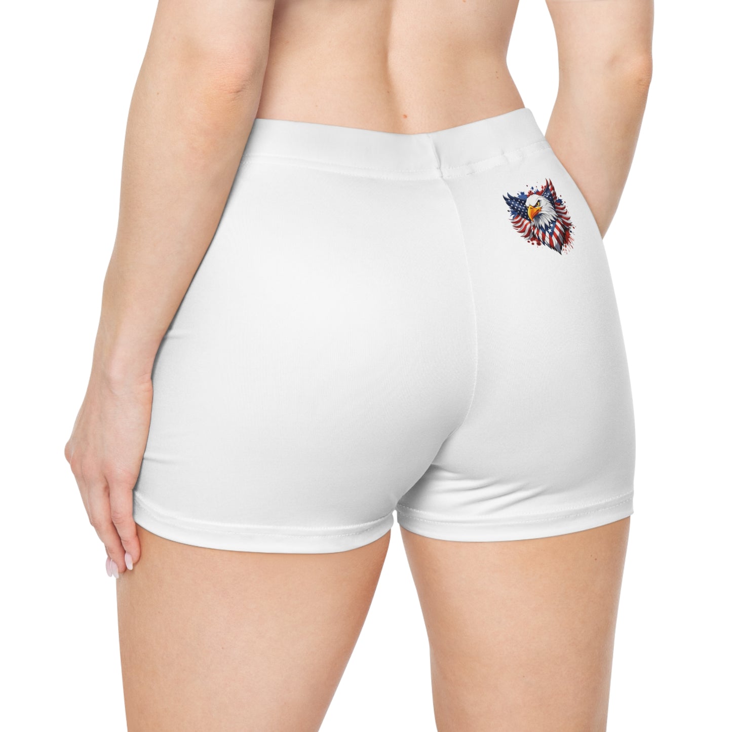 Princess Grace Patriotic Eagle Women's Shorts Perfect for Summer Celebrations