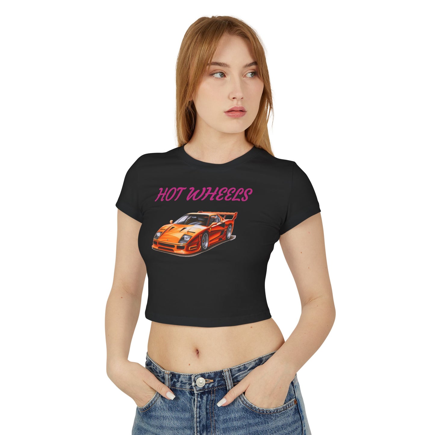 Princess Grace Cool Hot Wheels Women's Baby Tee Retro Car Graphic Top