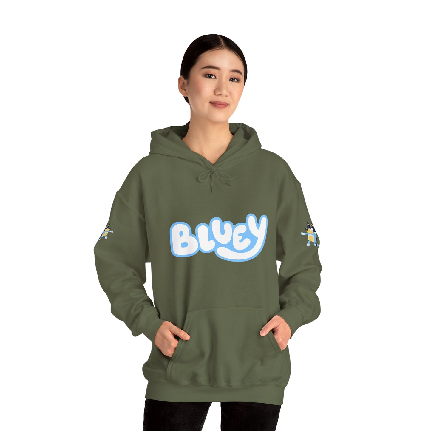 Princess Grace Bluey Unisex Heavy Blend Hoodie Cozy Cartoon Sweatshirt for Kids & Adults
