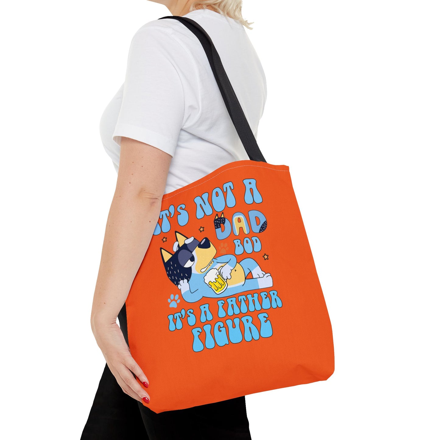 Princess Grace Humorous Dad Tote Bag "It's Not a Dad Bod, It's a Father Figure"