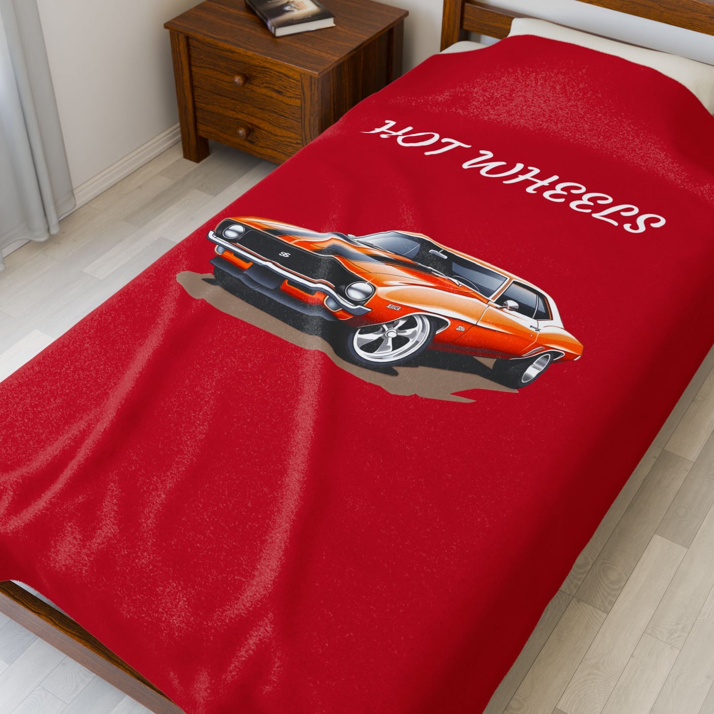Princess Grace Hot Wheels Velveteen Plush Blanket Cozy Car Throw for Racing Fans
