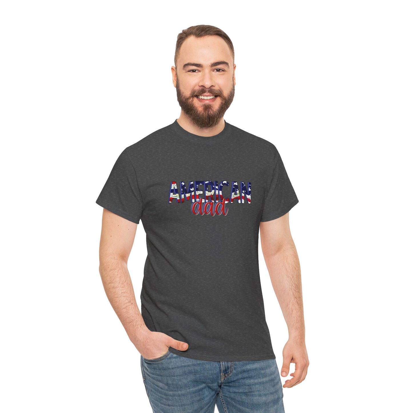 Princess Grace Patriotic American Dad Tee Unisex Heavy Cotton T-Shirt