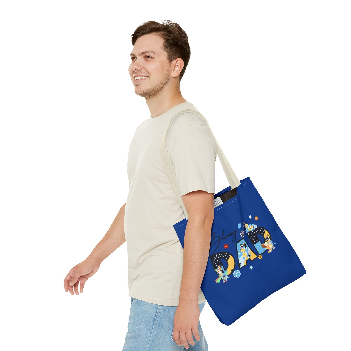 Princess Grace Bluey Dad Tote Bag Fun and Colorful Gift for Dog Lovers