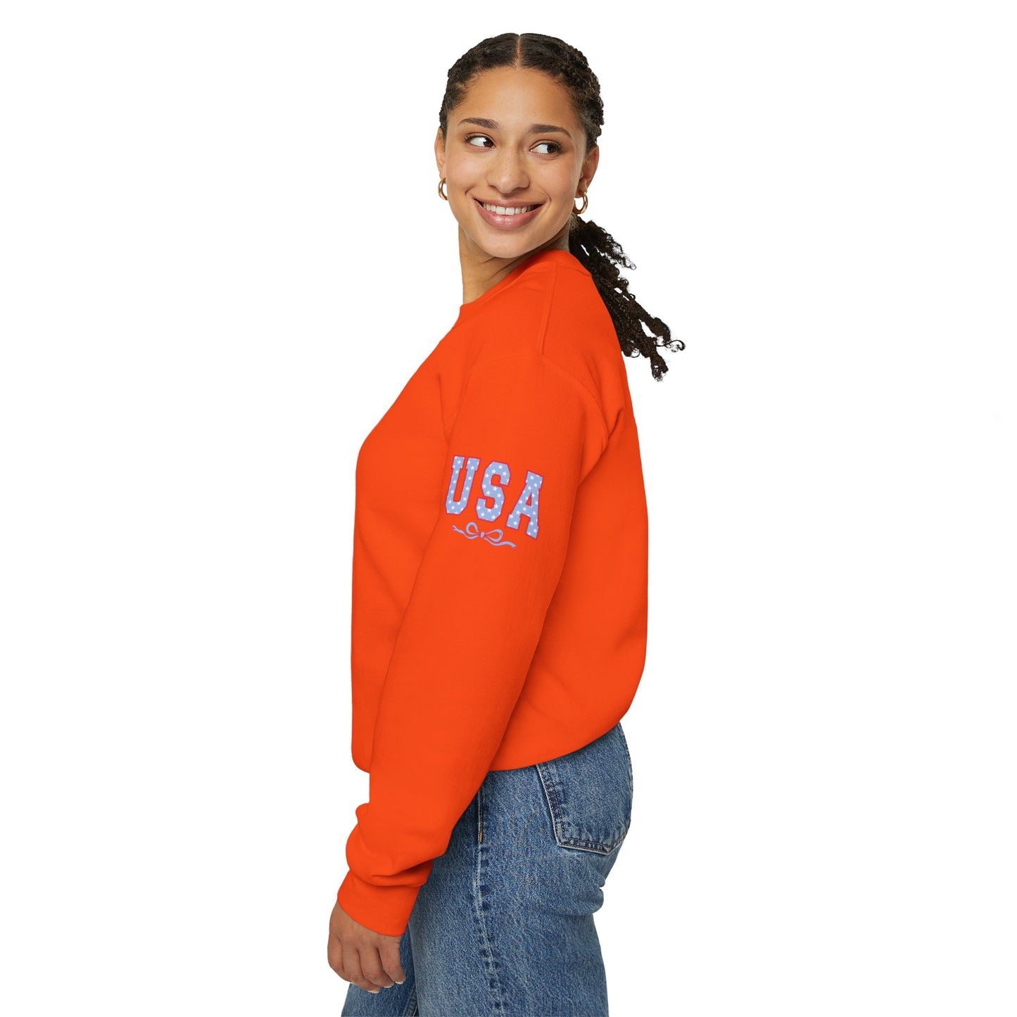 Princess Grace USA Patriotic Crewneck Sweatshirt for All Seasons