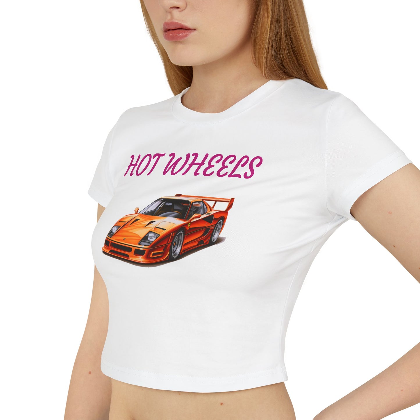 Princess Grace Cool Hot Wheels Women's Baby Tee Retro Car Graphic Top