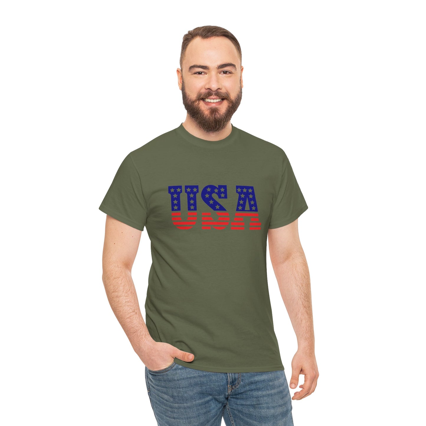 Princess Grace Patriotic USA Unisex Heavy Cotton Tee Comfortable Independence Day Apparel