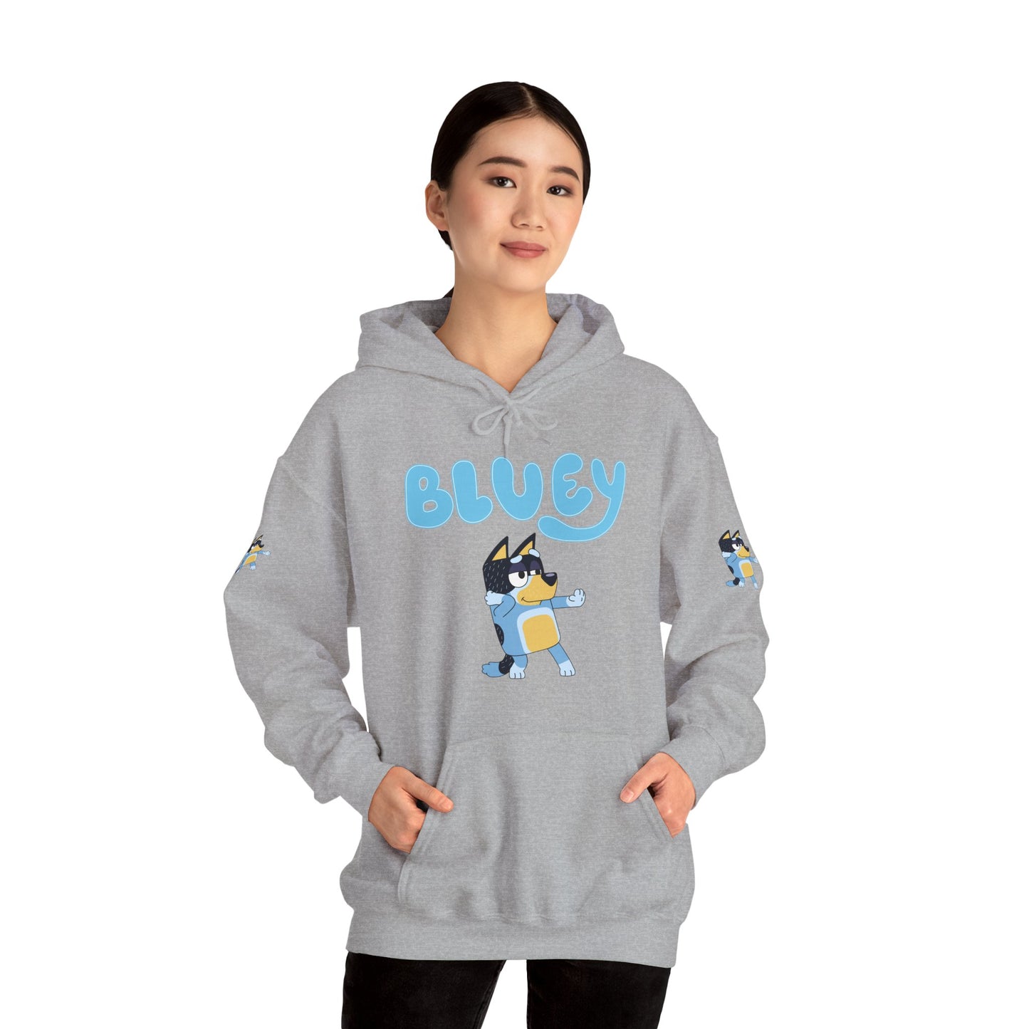 Princess Grace Cute Bluey Hoodie for Kids & Adults Unisex Heavy Blend Sweatshirt with Adorable Character Design