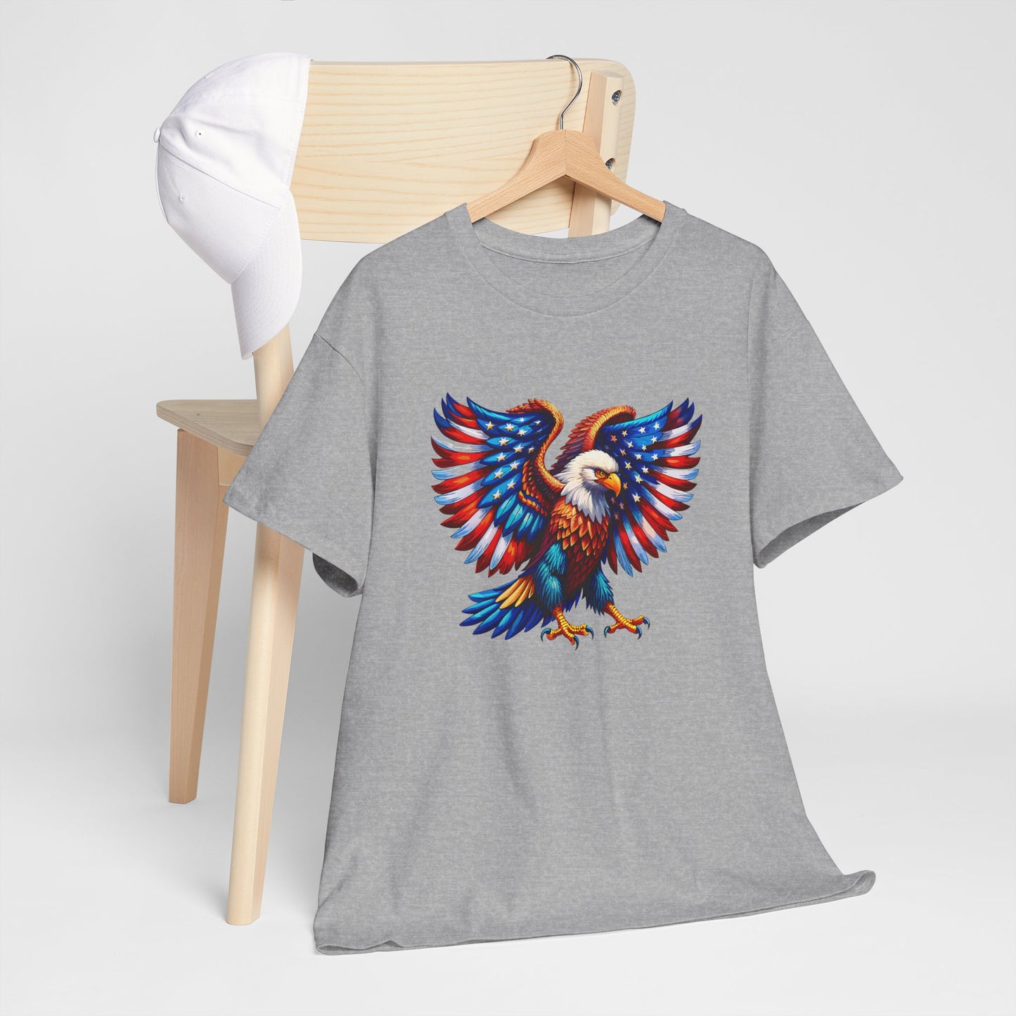 Princess Grace Patriotic Eagle Graphic Tee Unisex Heavy Cotton T-Shirt